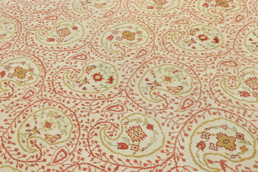 Vintage Oushak Floral Rug