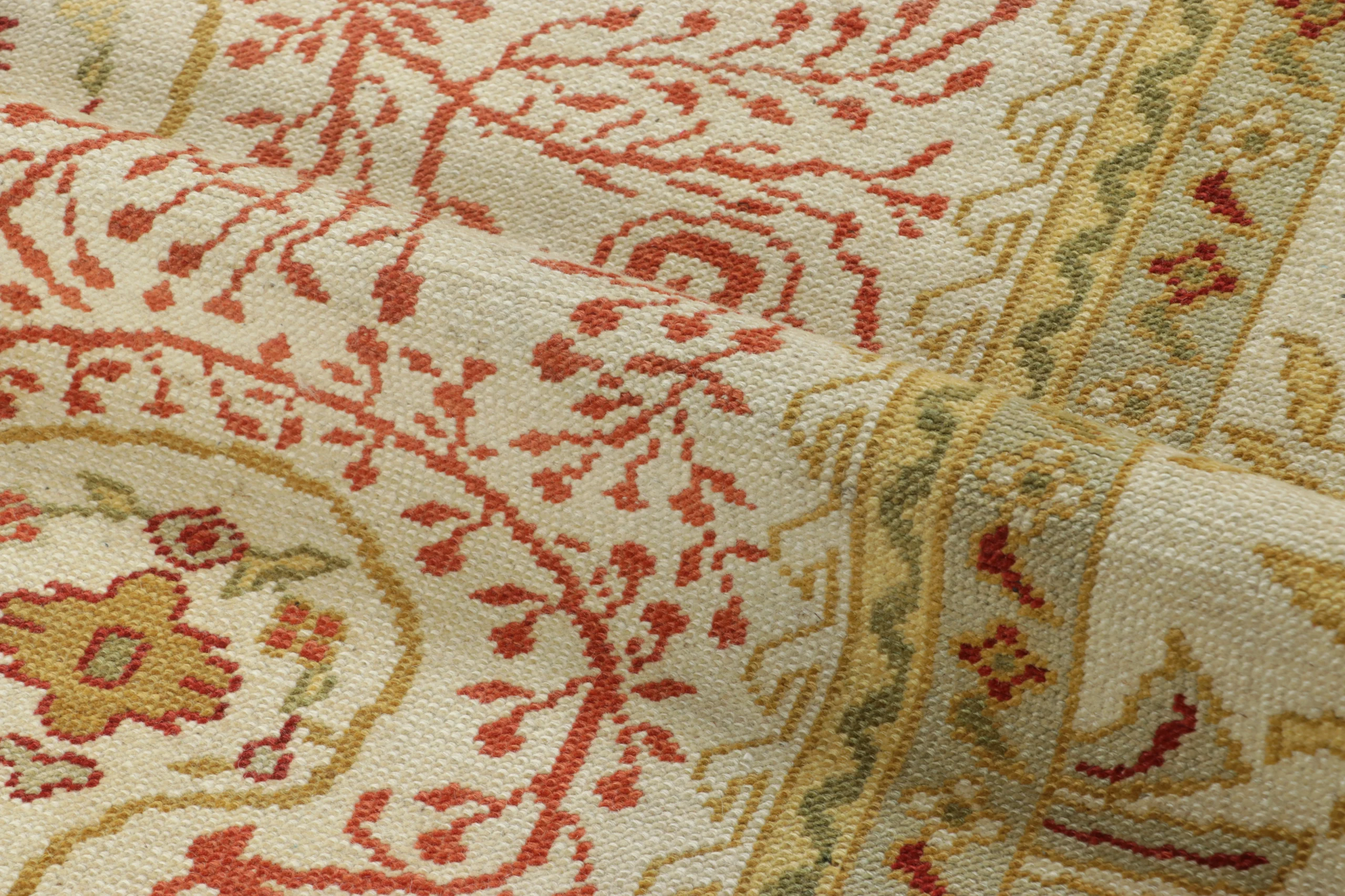 Vintage Oushak Floral Rug