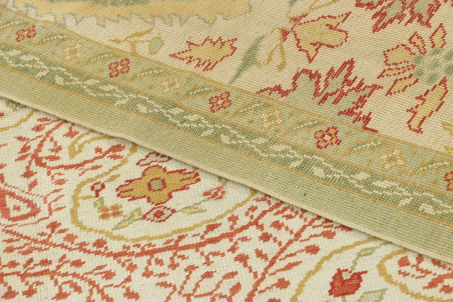 Vintage Oushak Floral Rug