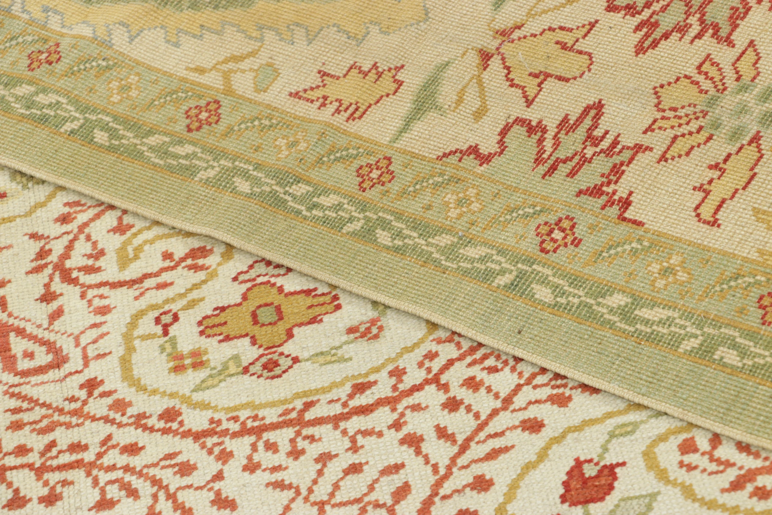 Vintage Oushak Floral Rug