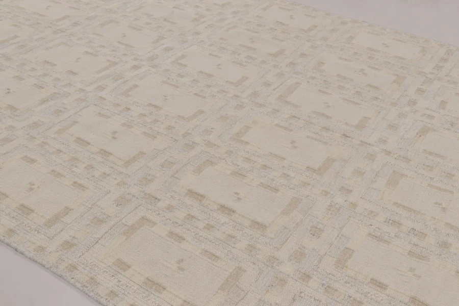 Scandinavian Geometric Flatweave Rug