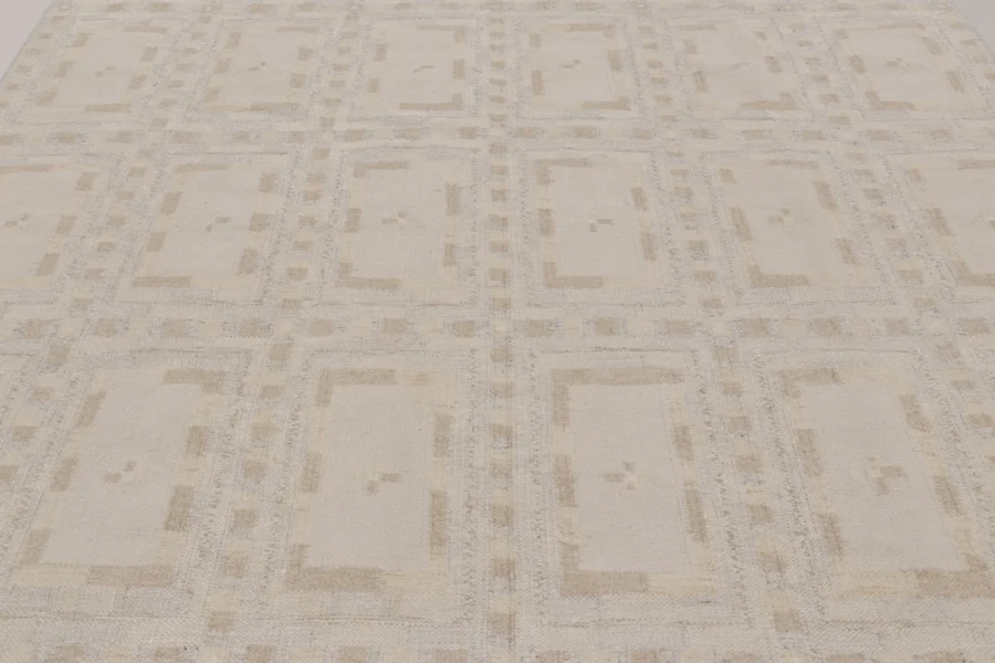 Scandinavian Geometric Flatweave Rug