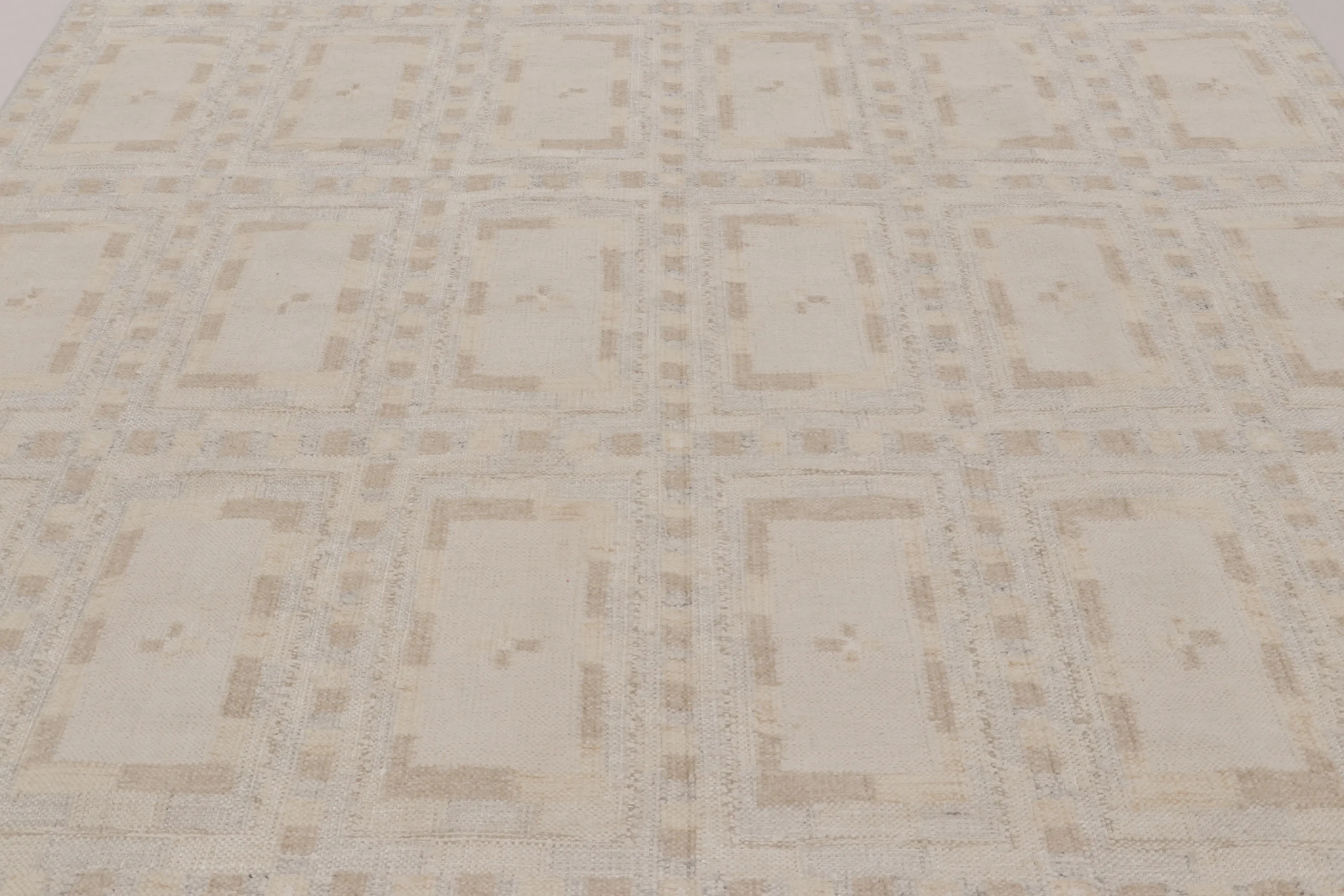 Scandinavian Geometric Flatweave Rug