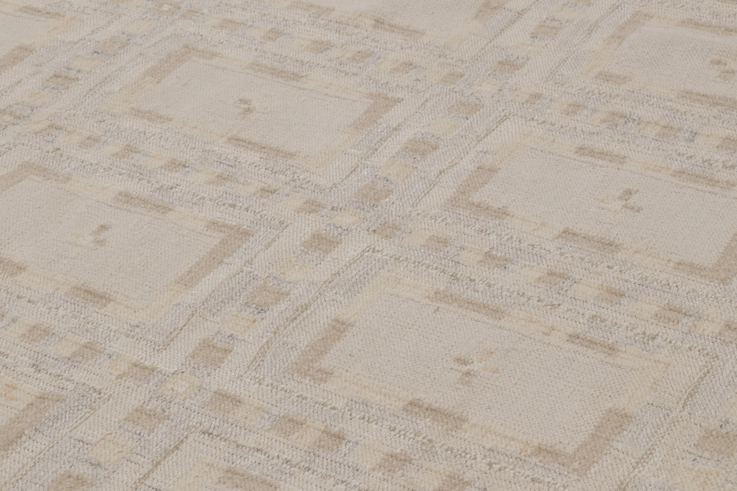 Scandinavian Geometric Flatweave Rug