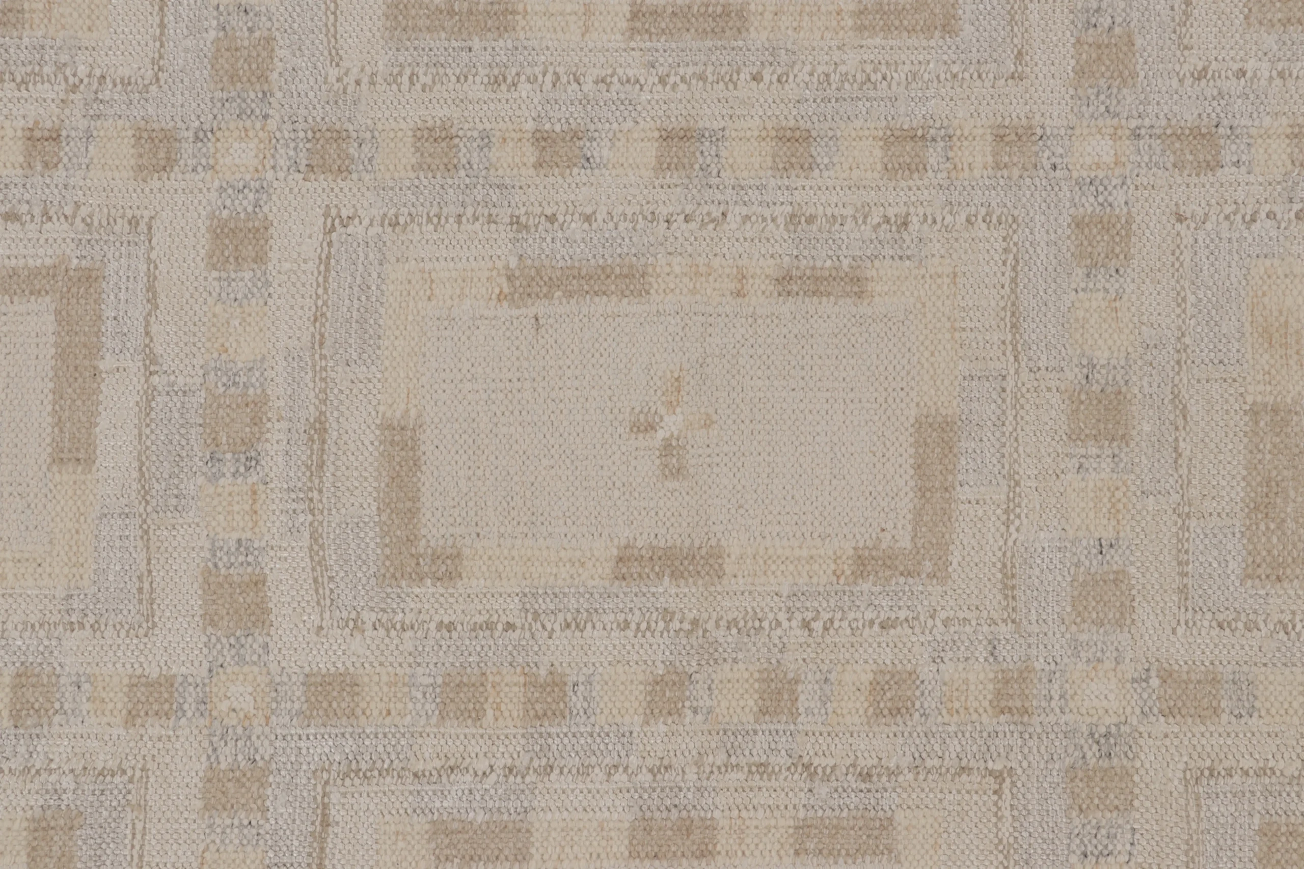 Scandinavian Geometric Flatweave Rug