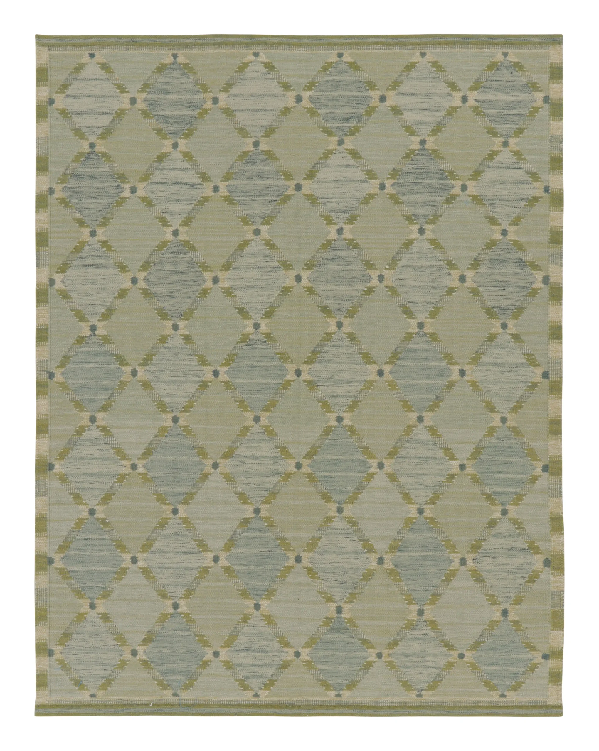 Scandinavian Geometric Flatweave Rug
