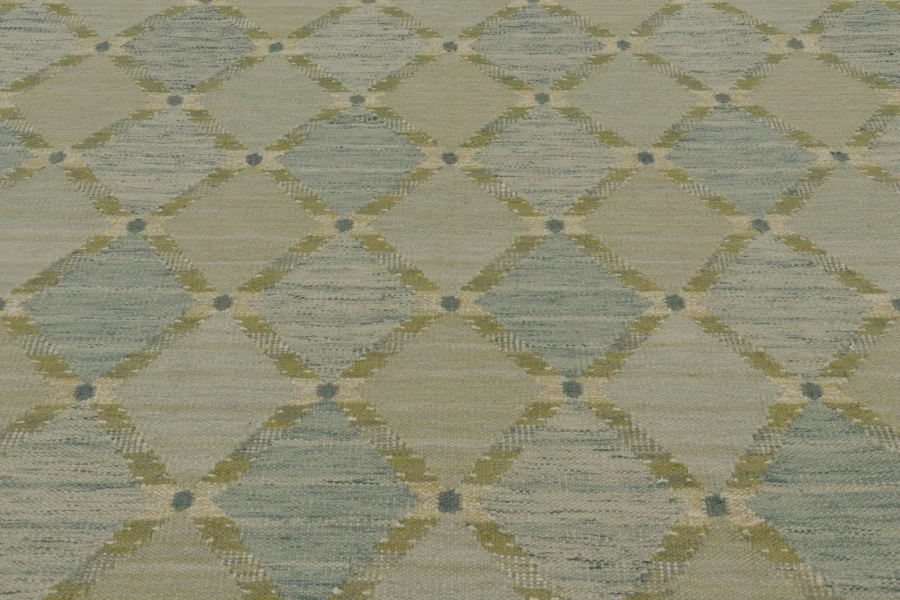 Scandinavian Geometric Flatweave Rug