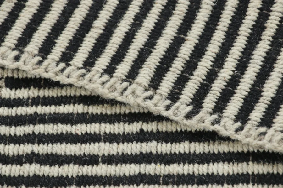 Modern Striped Kilim Runner Rug