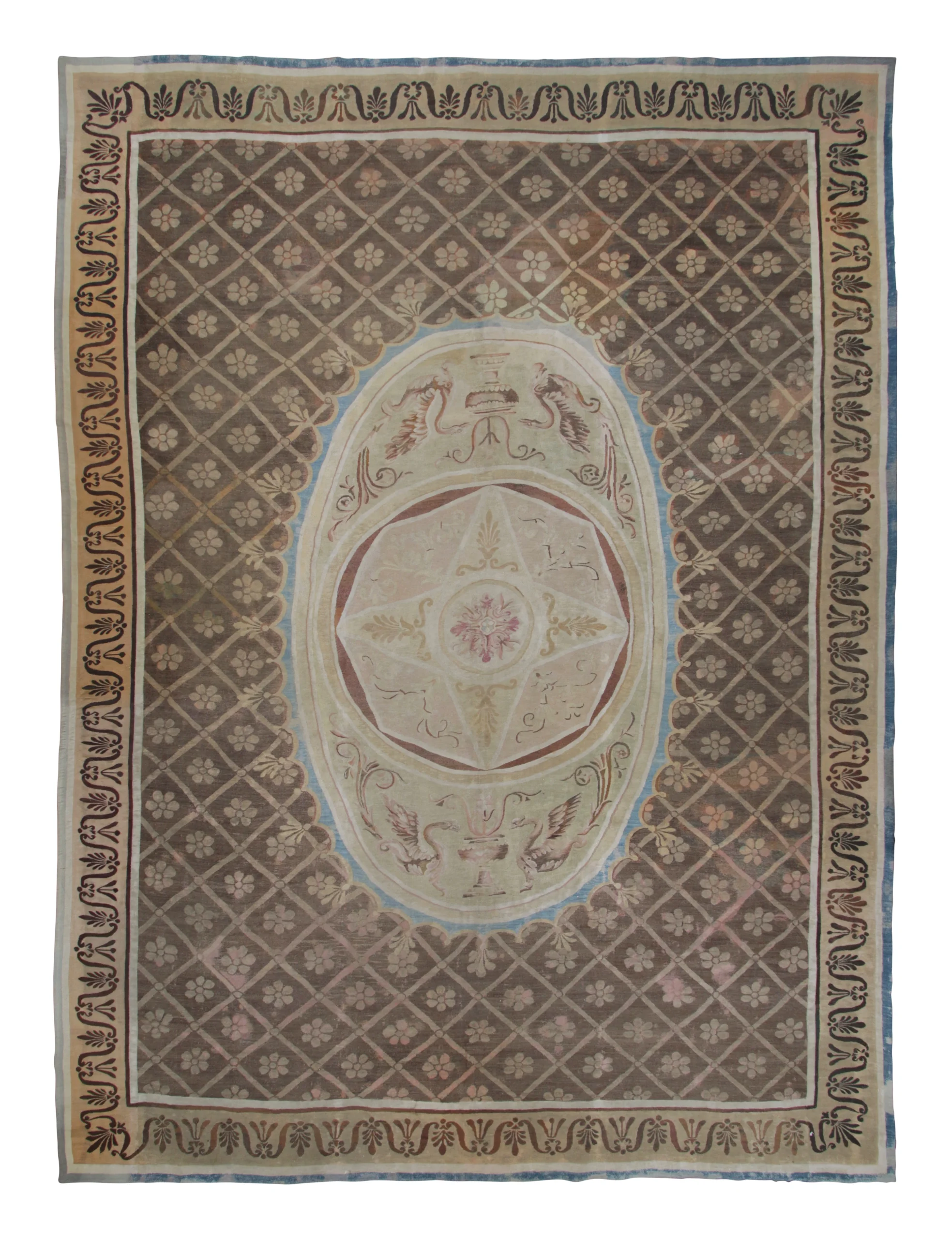 Oversized Antique Aubusson Rug