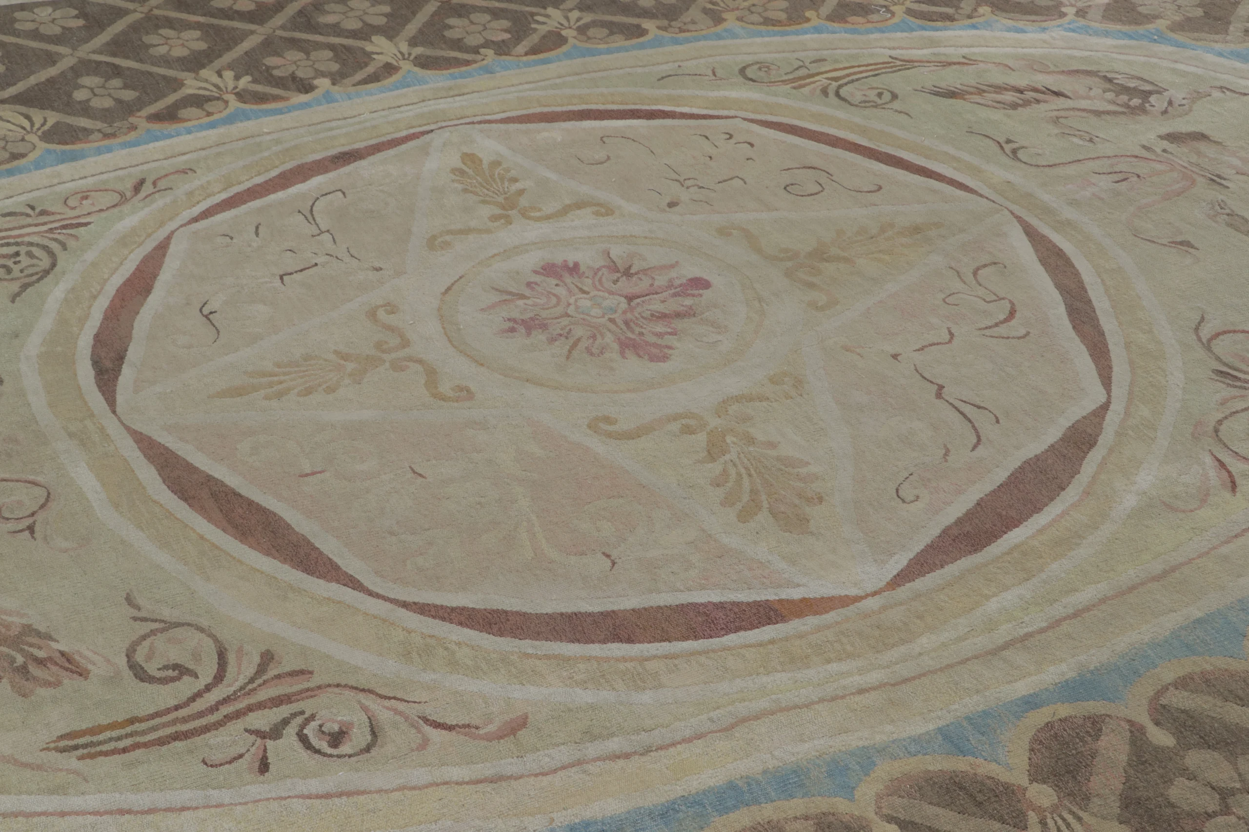 Oversized Antique Aubusson Rug