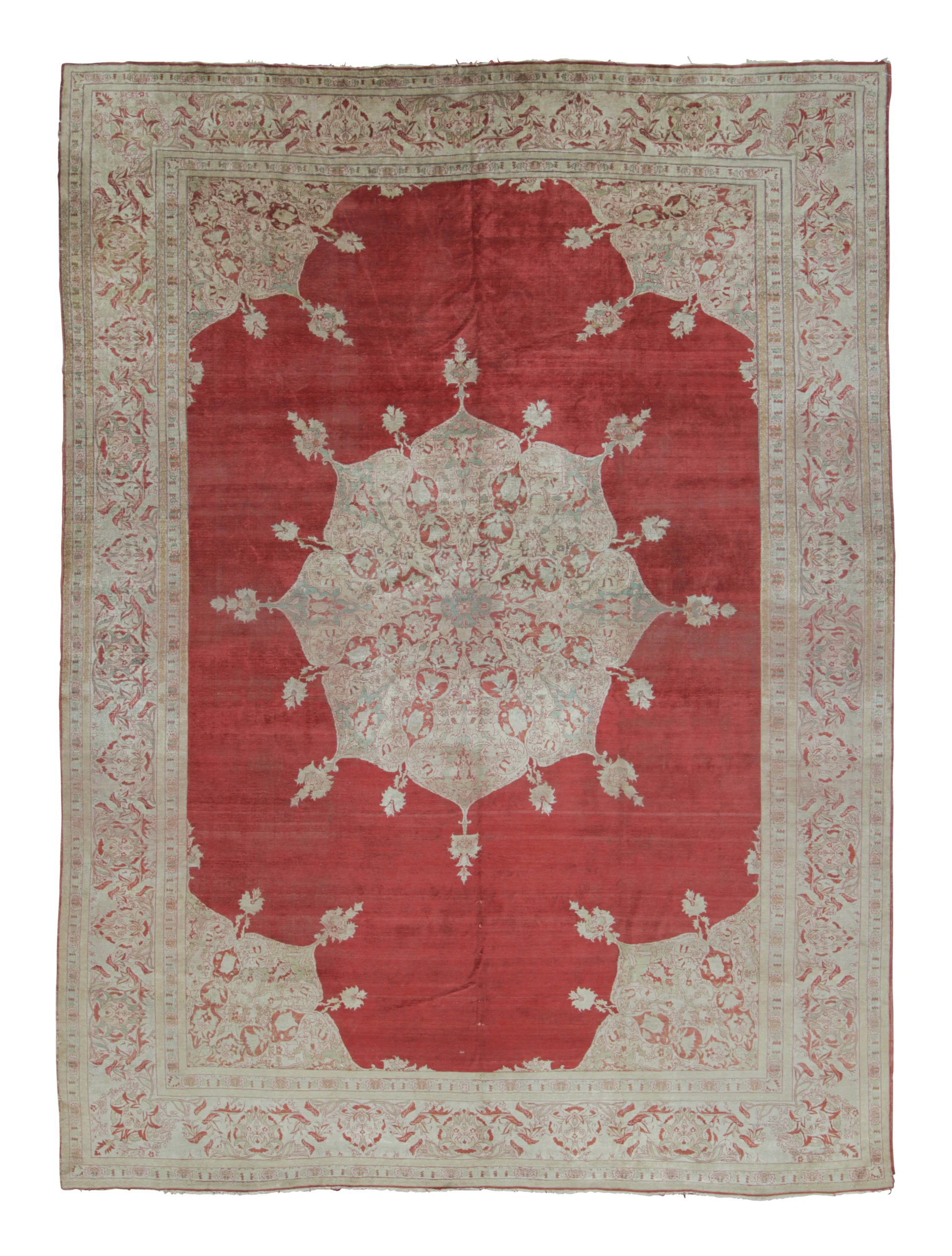 Antique Tabriz Oriental Rug