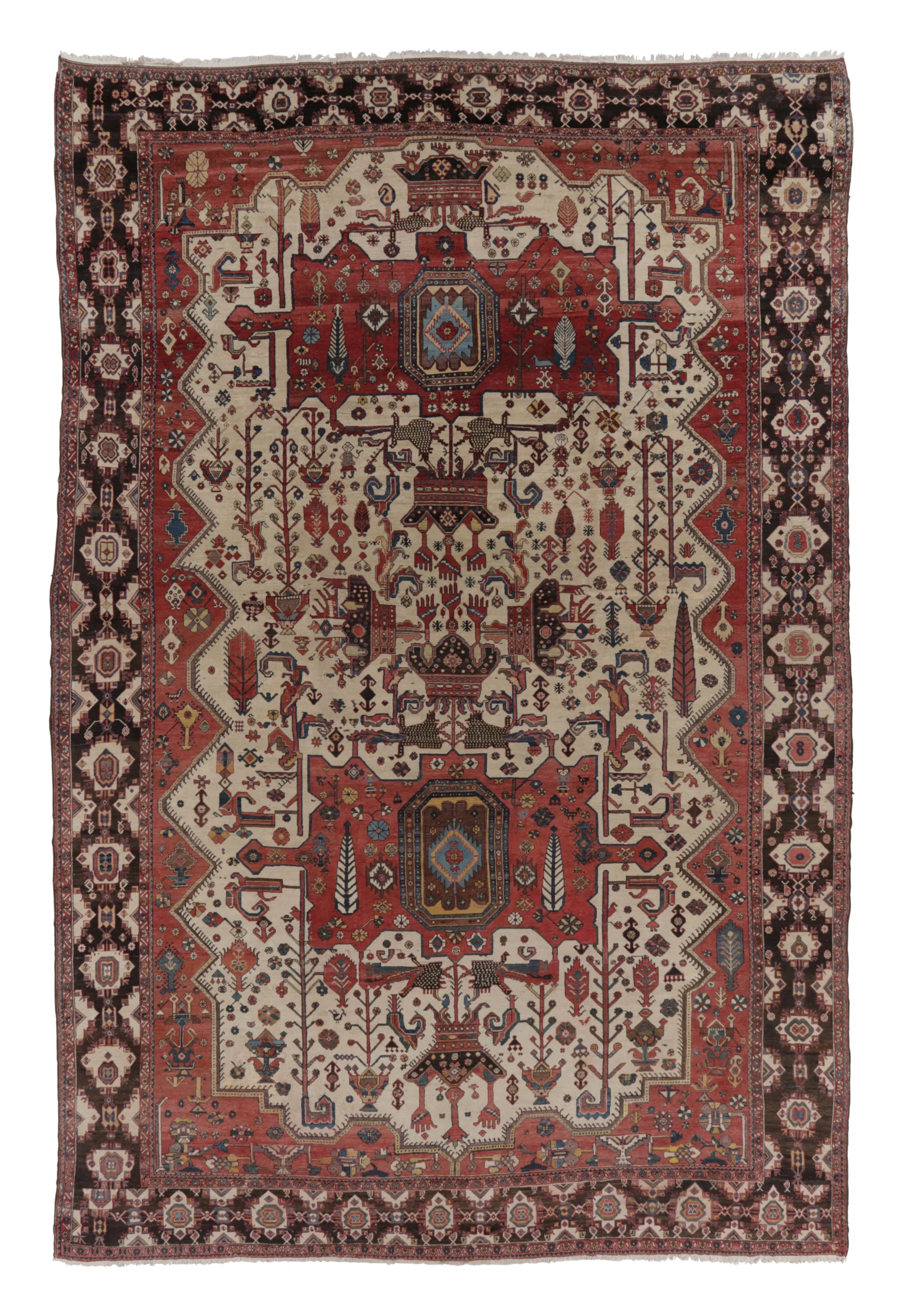 Oversized Antique Bakhtiari Rug
