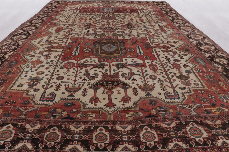 Oversized Antique Bakhtiari Rug