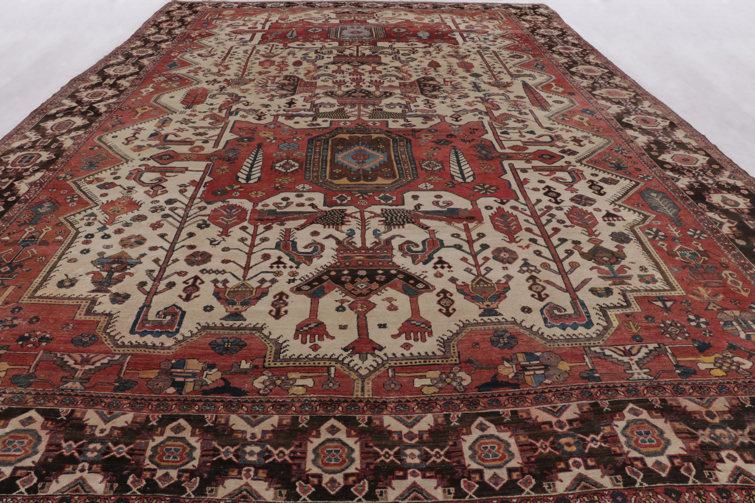 Oversized Antique Bakhtiari Rug