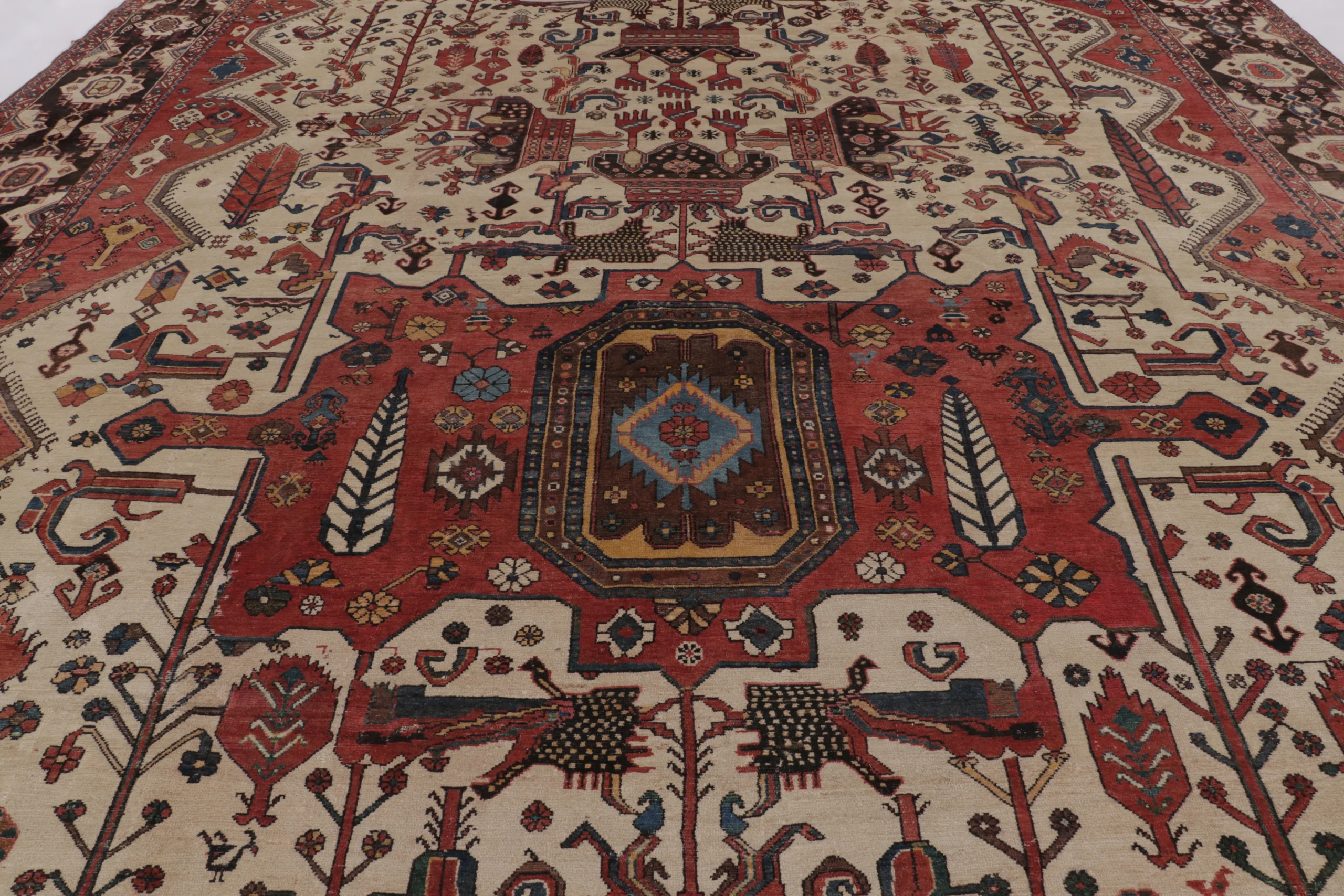 Oversized Antique Bakhtiari Rug