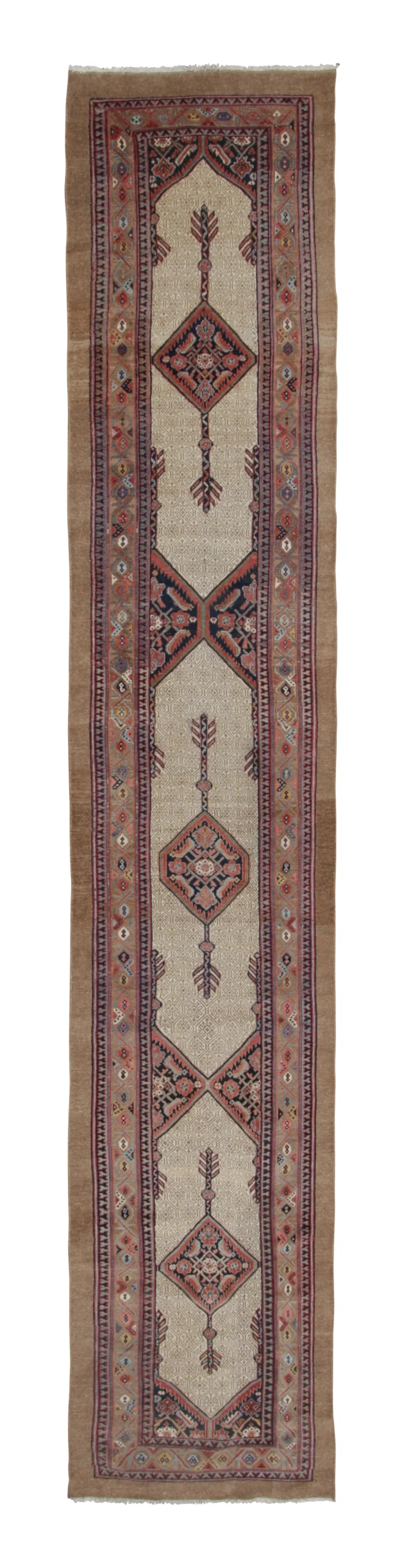 Antique Persian Serab Geometric Runner