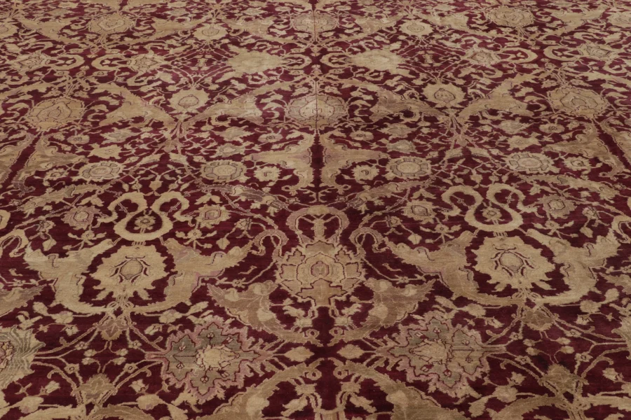 Oversized Antique Agra Floral Rug