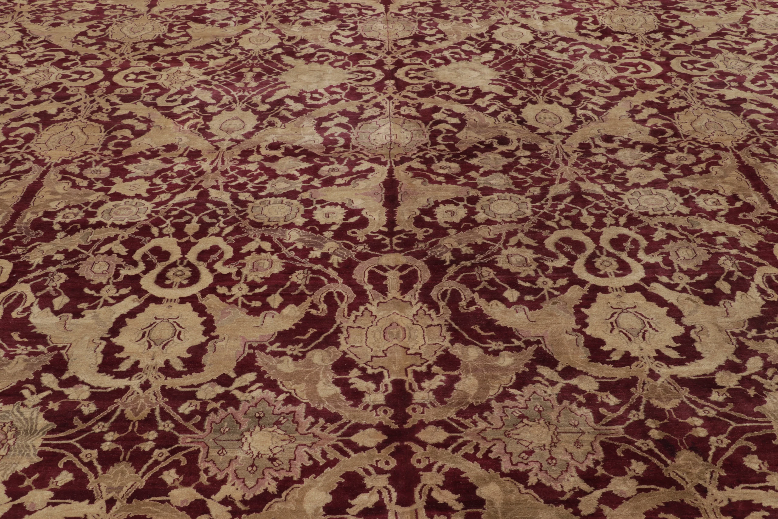 Oversized Antique Agra Floral Rug