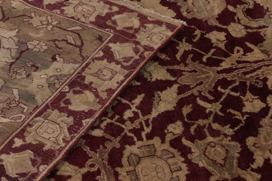 Oversized Antique Agra Floral Rug