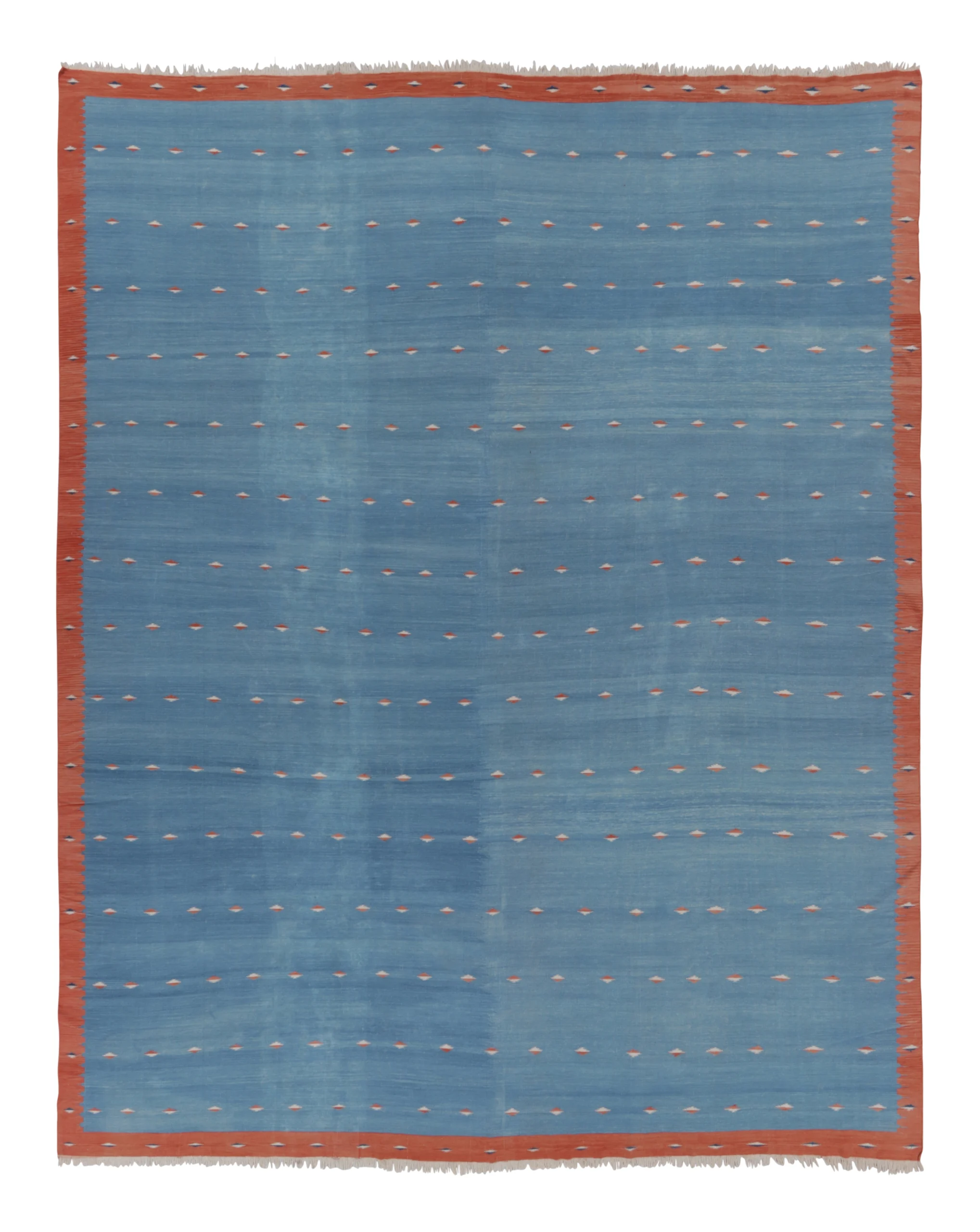 Contemporary Custom Striped Dhurrie Flatweave