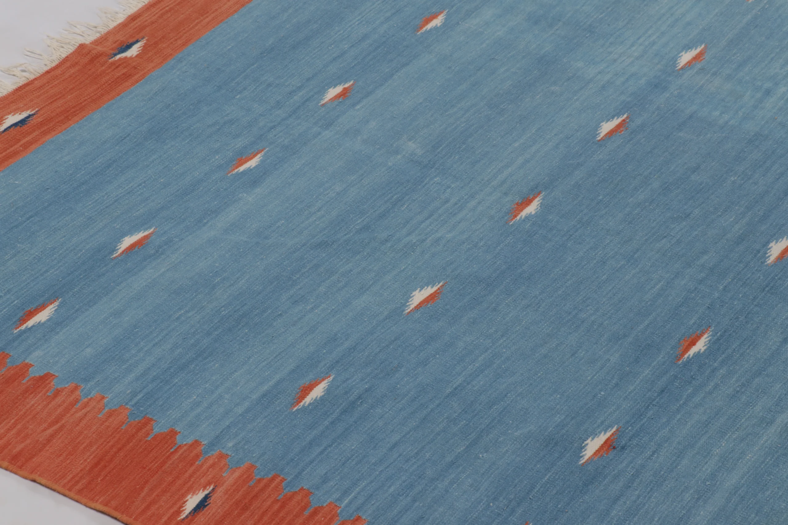 Contemporary Custom Striped Dhurrie Flatweave