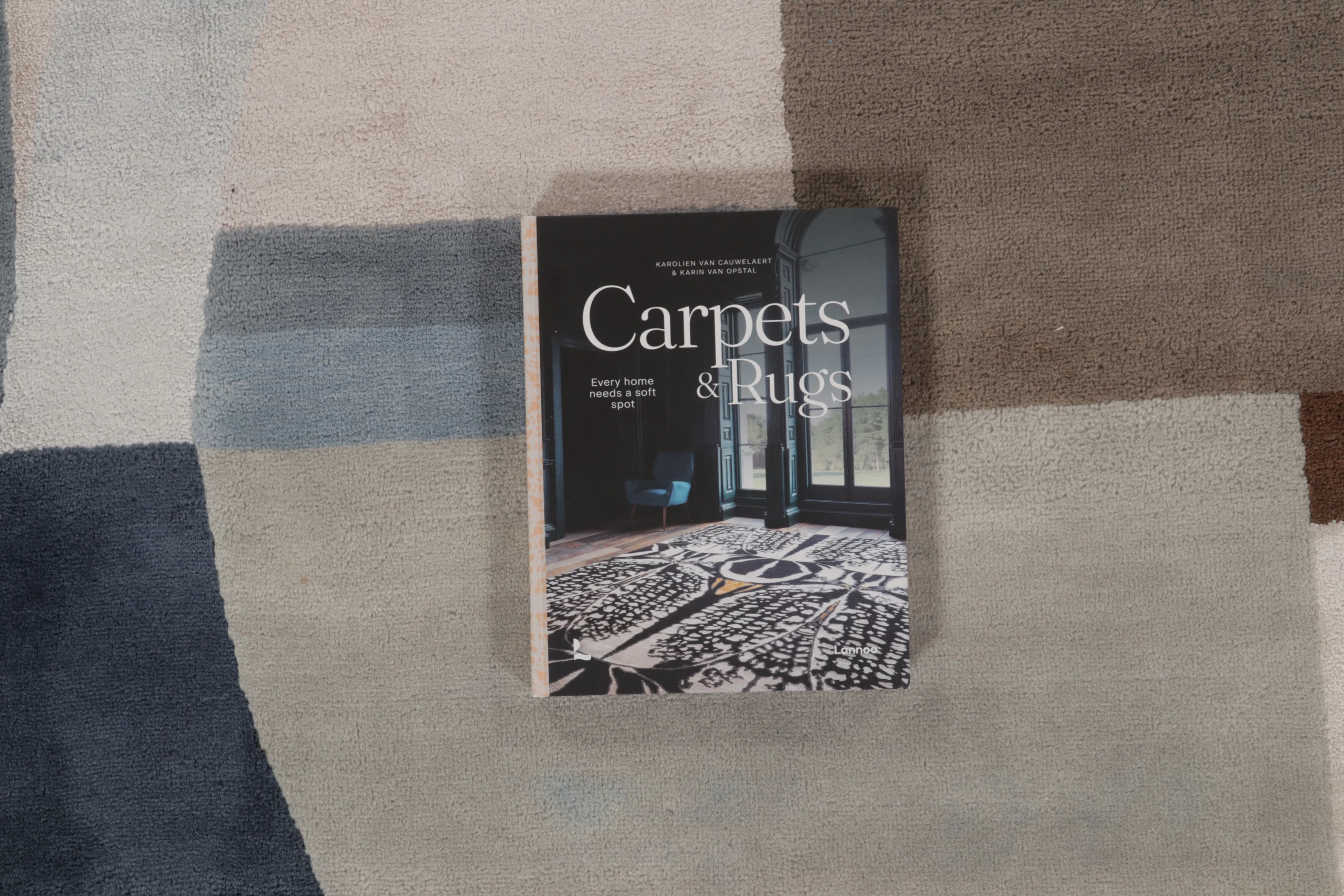Oversized Mid-Century Modern Geometric Square Rug