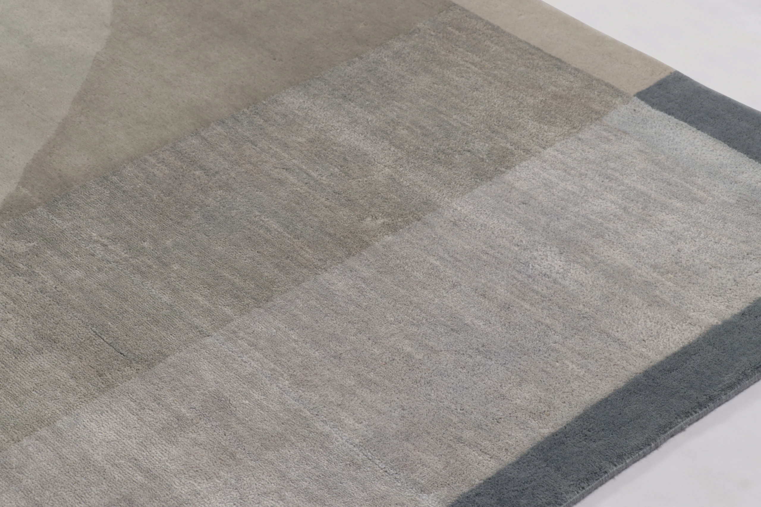 Oversized Mid-Century Modern Geometric Square Rug