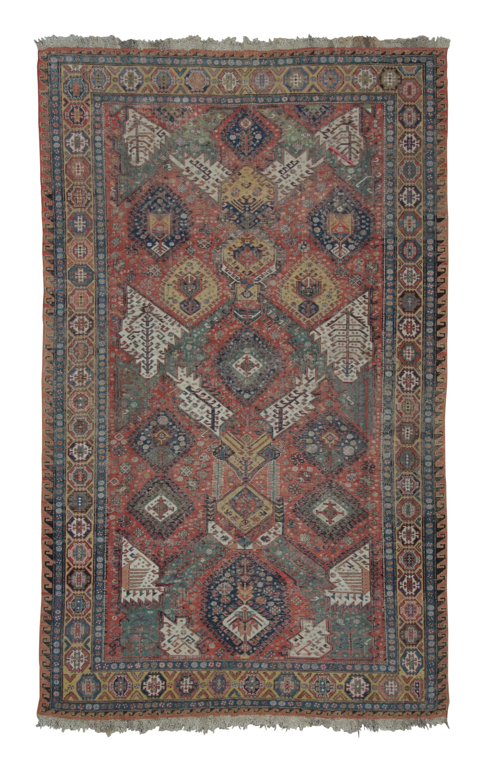 Antique Persian Soumak Dragon Rug
