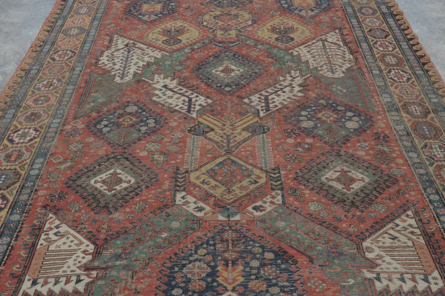 Antique Persian Soumak Dragon Rug
