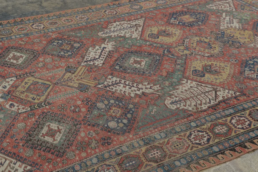 Antique Persian Soumak Dragon Rug