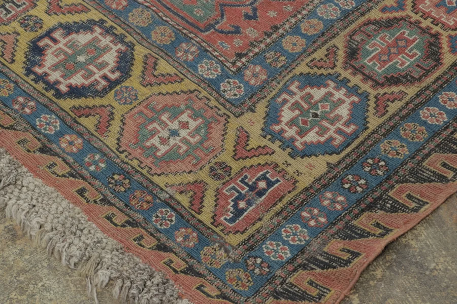 Antique Persian Soumak Dragon Rug