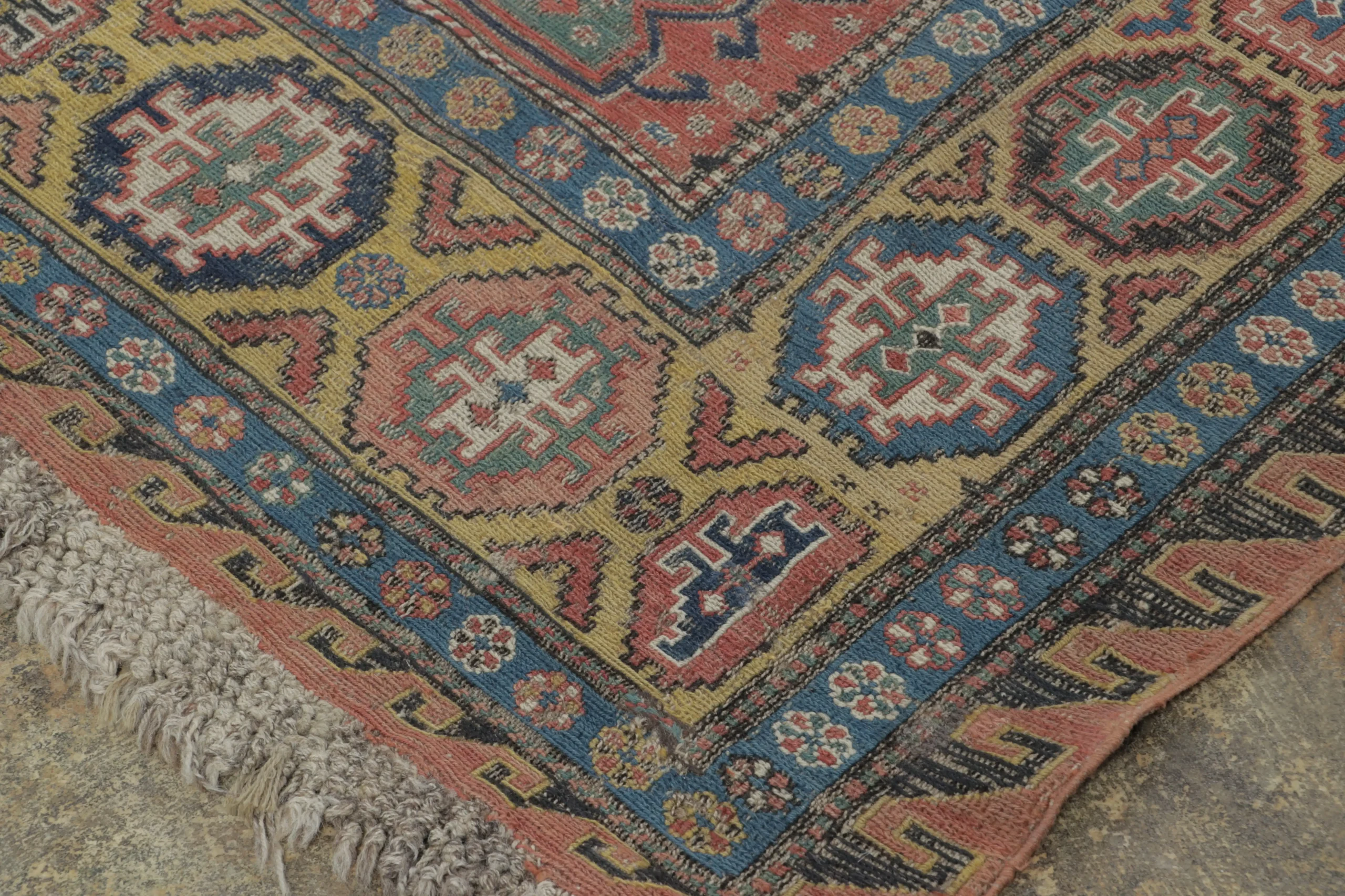 Antique Persian Soumak Dragon Rug