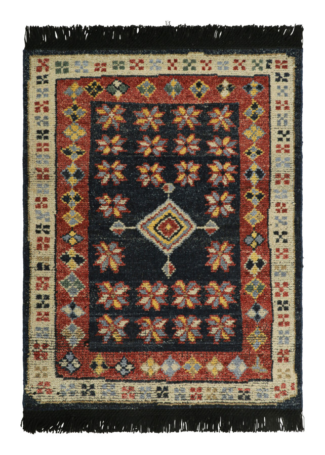 Rug & Kilim's Classic Oriental Rug with Navy and Crimson Geometric Patterns