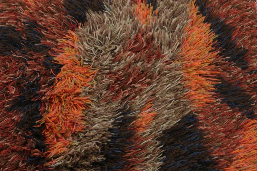 Vintage Swedish Rya Rug