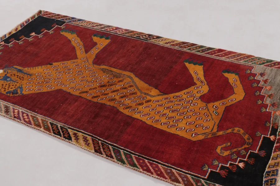 Vintage Persian Gabbeh Pictorial Runner