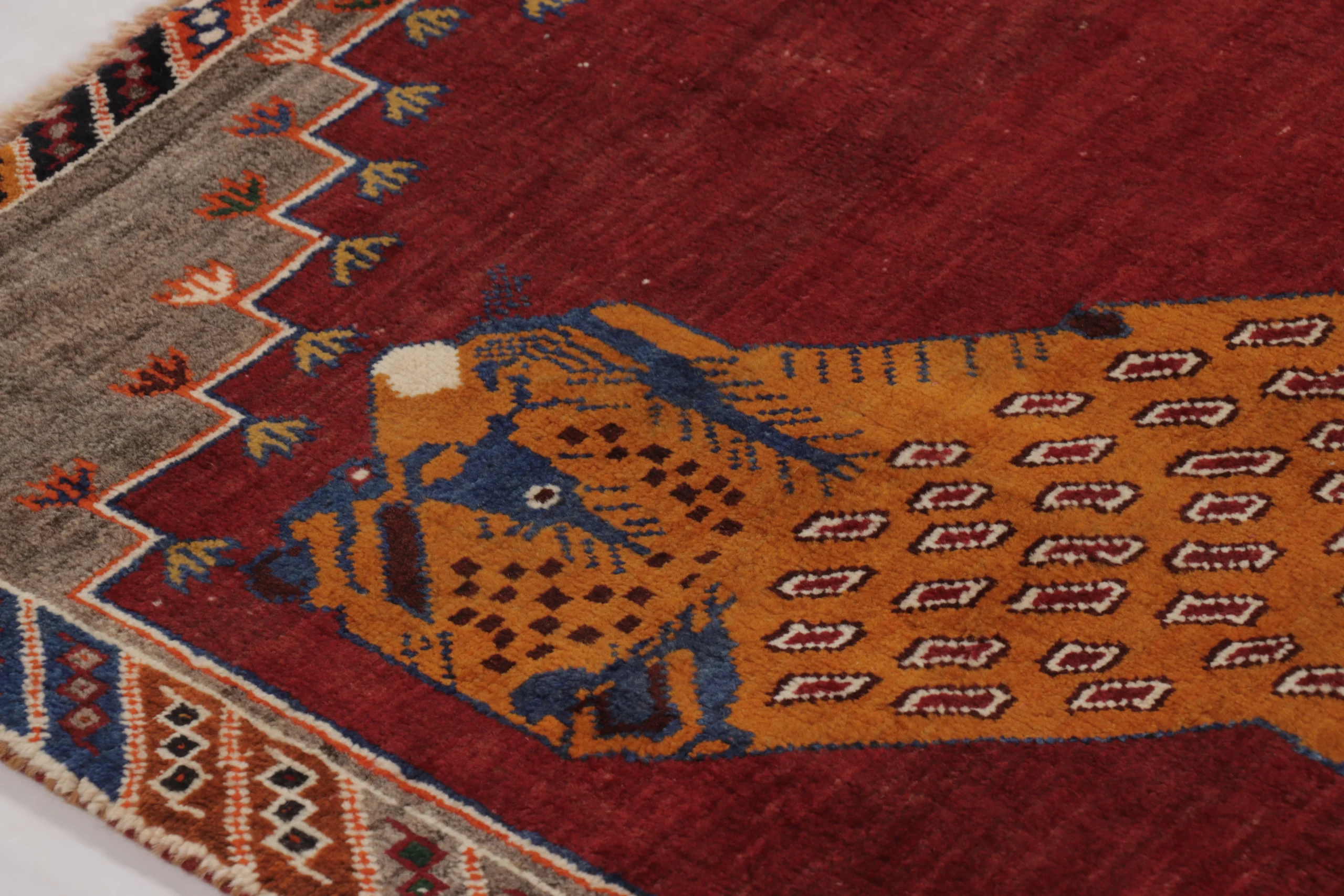 Vintage Persian Gabbeh Pictorial Runner