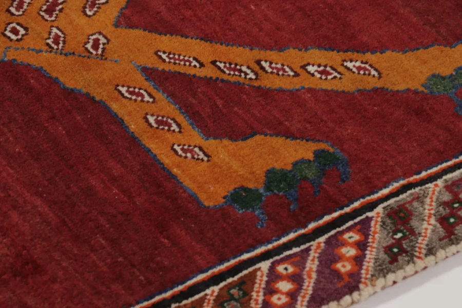 Vintage Persian Gabbeh Pictorial Runner
