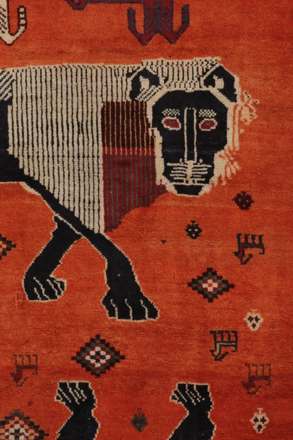 Vintage Persian Gabbeh Pictorial Rug