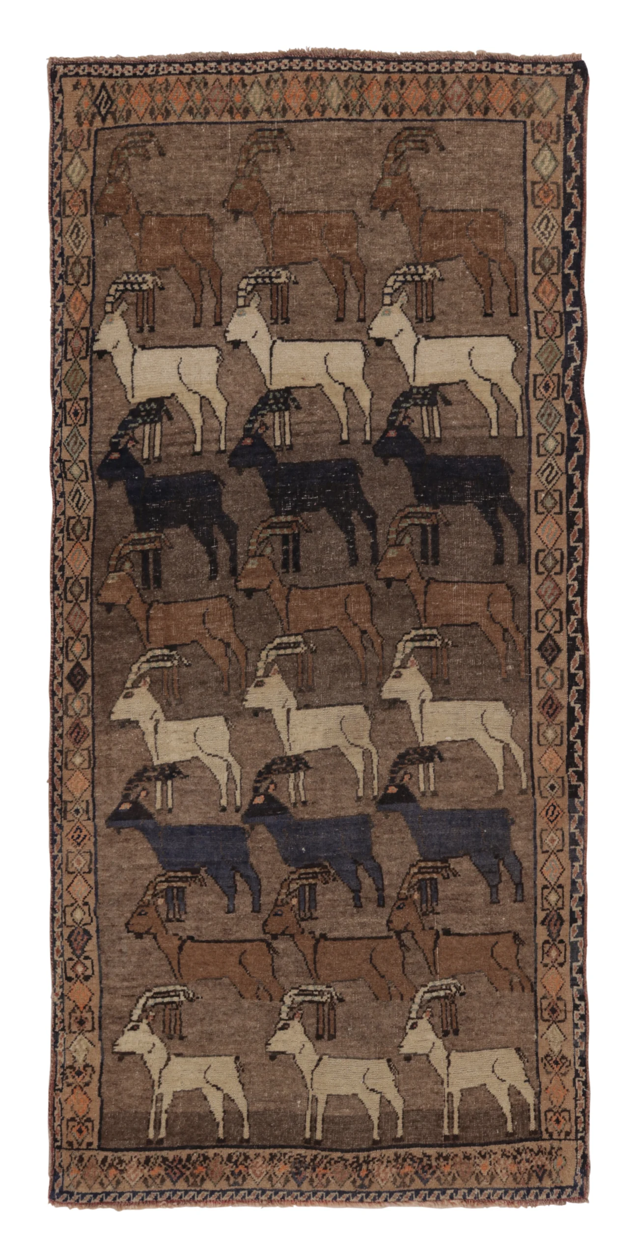 Vintage Persian Gabbeh Pictorial Runner