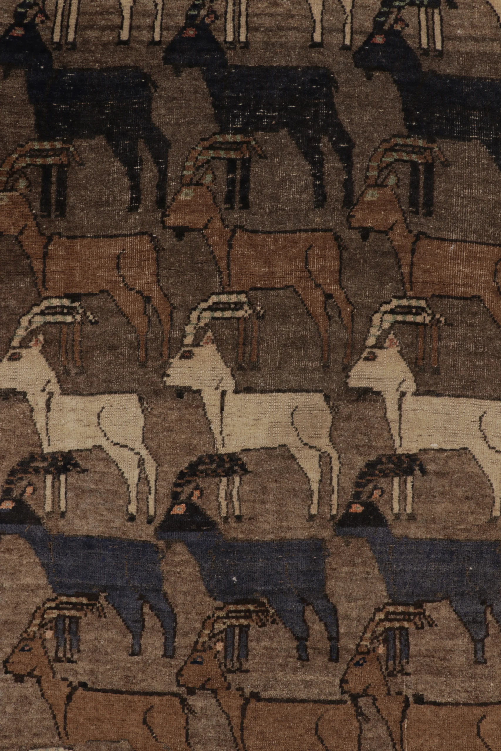 Vintage Persian Gabbeh Pictorial Runner