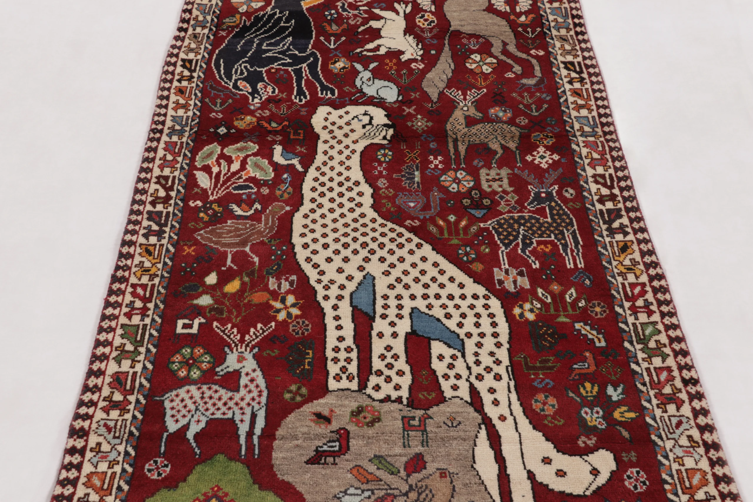 Vintage Persian Gabbeh Pictorial Runner
