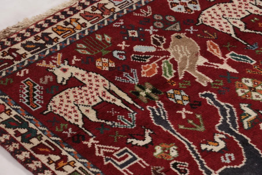 Vintage Persian Gabbeh Pictorial Runner
