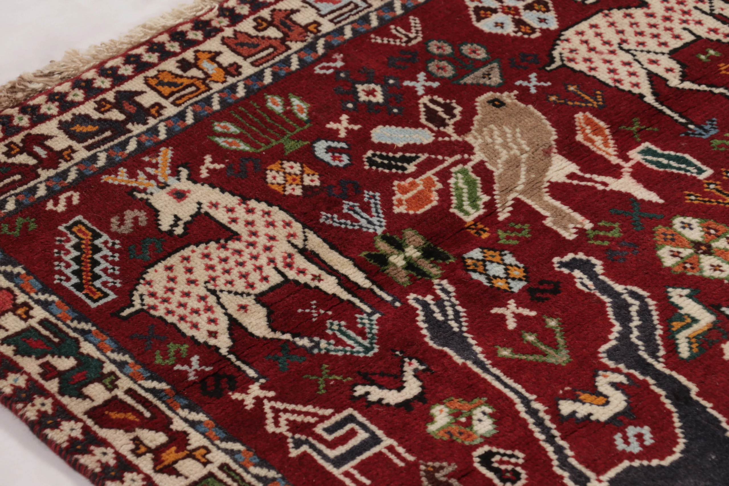 Vintage Persian Gabbeh Pictorial Runner