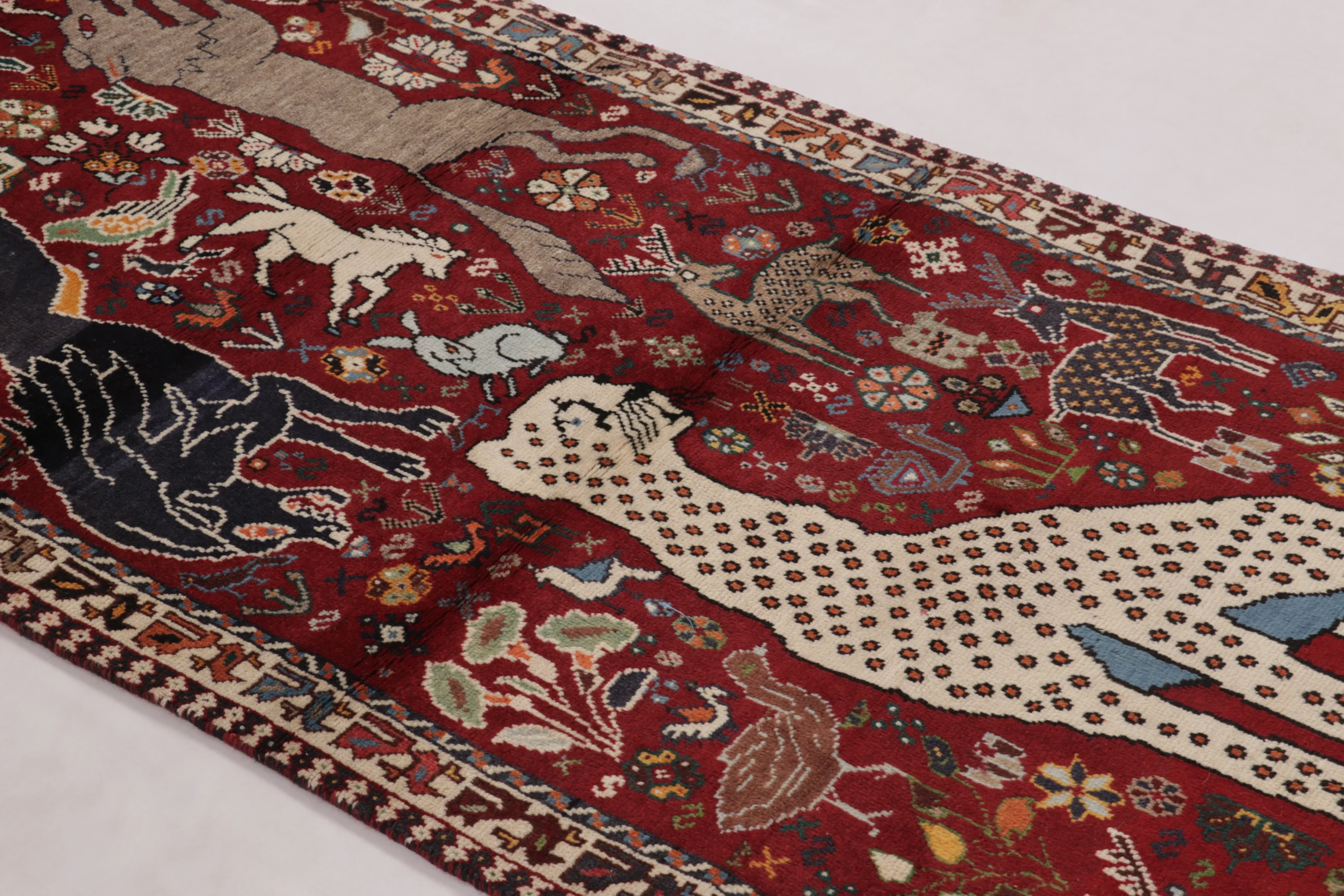 Vintage Persian Gabbeh Pictorial Runner