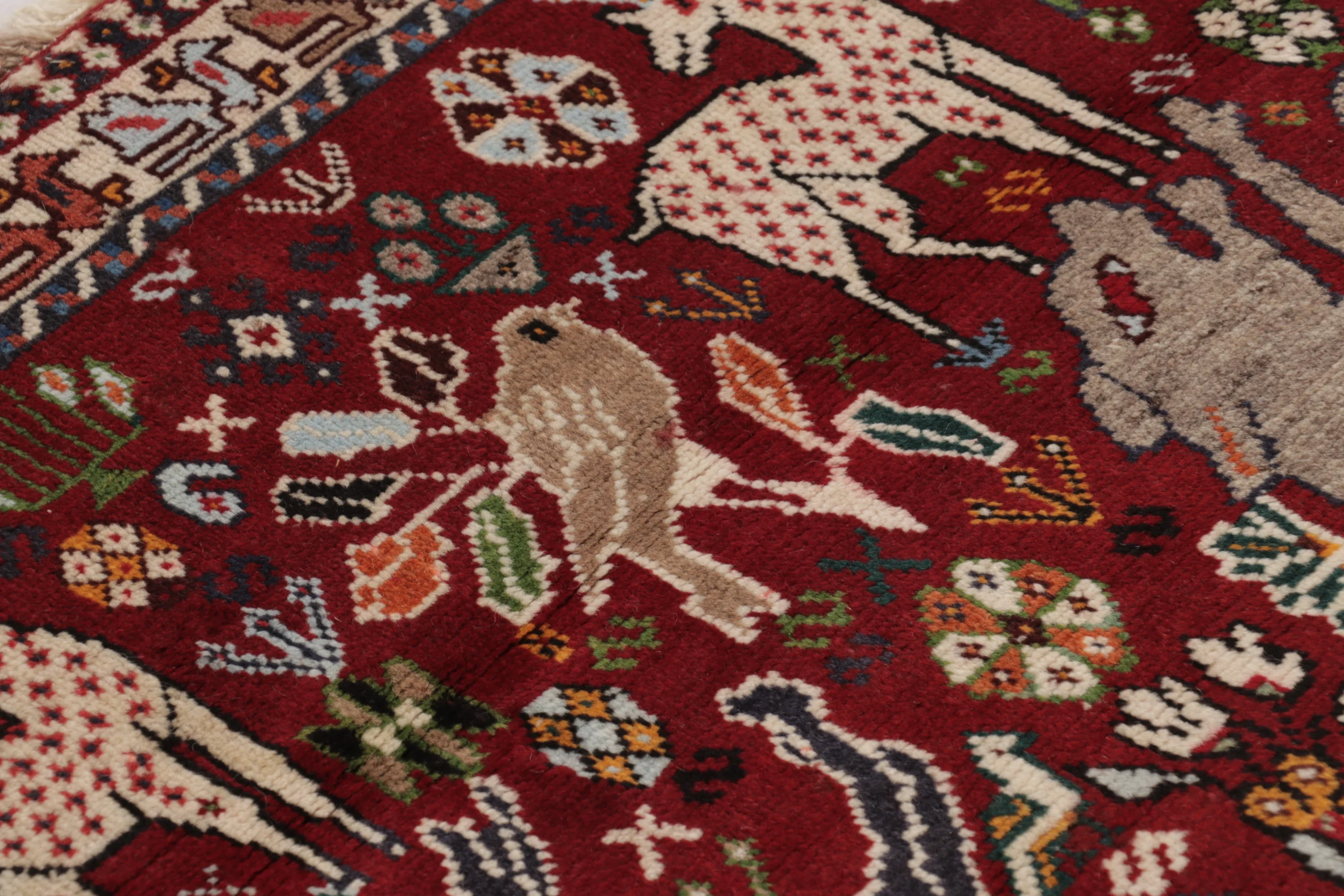 Vintage Persian Gabbeh Pictorial Runner