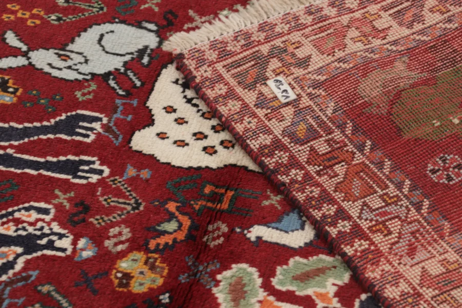 Vintage Persian Gabbeh Pictorial Runner