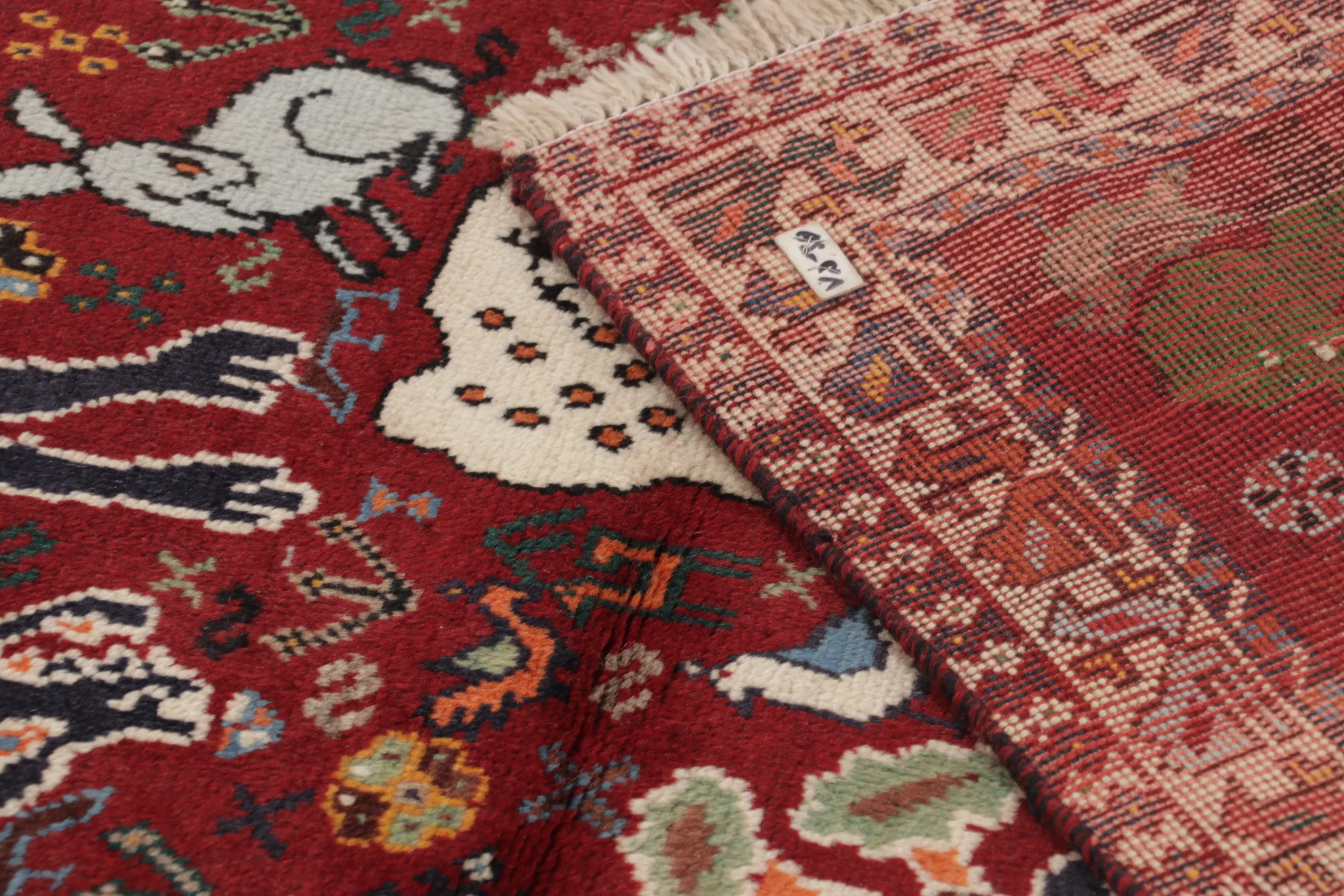 Vintage Persian Gabbeh Pictorial Runner