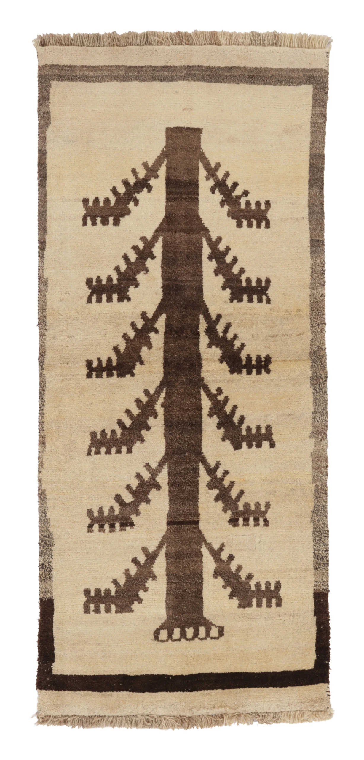Vintage Persian Gabbeh Tribal Runner Rug