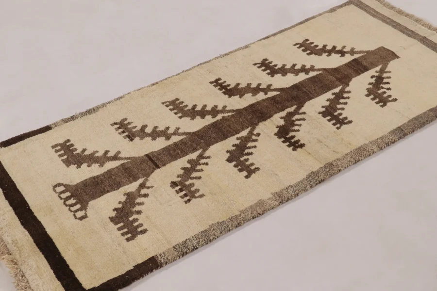 Vintage Persian Gabbeh Tribal Runner Rug