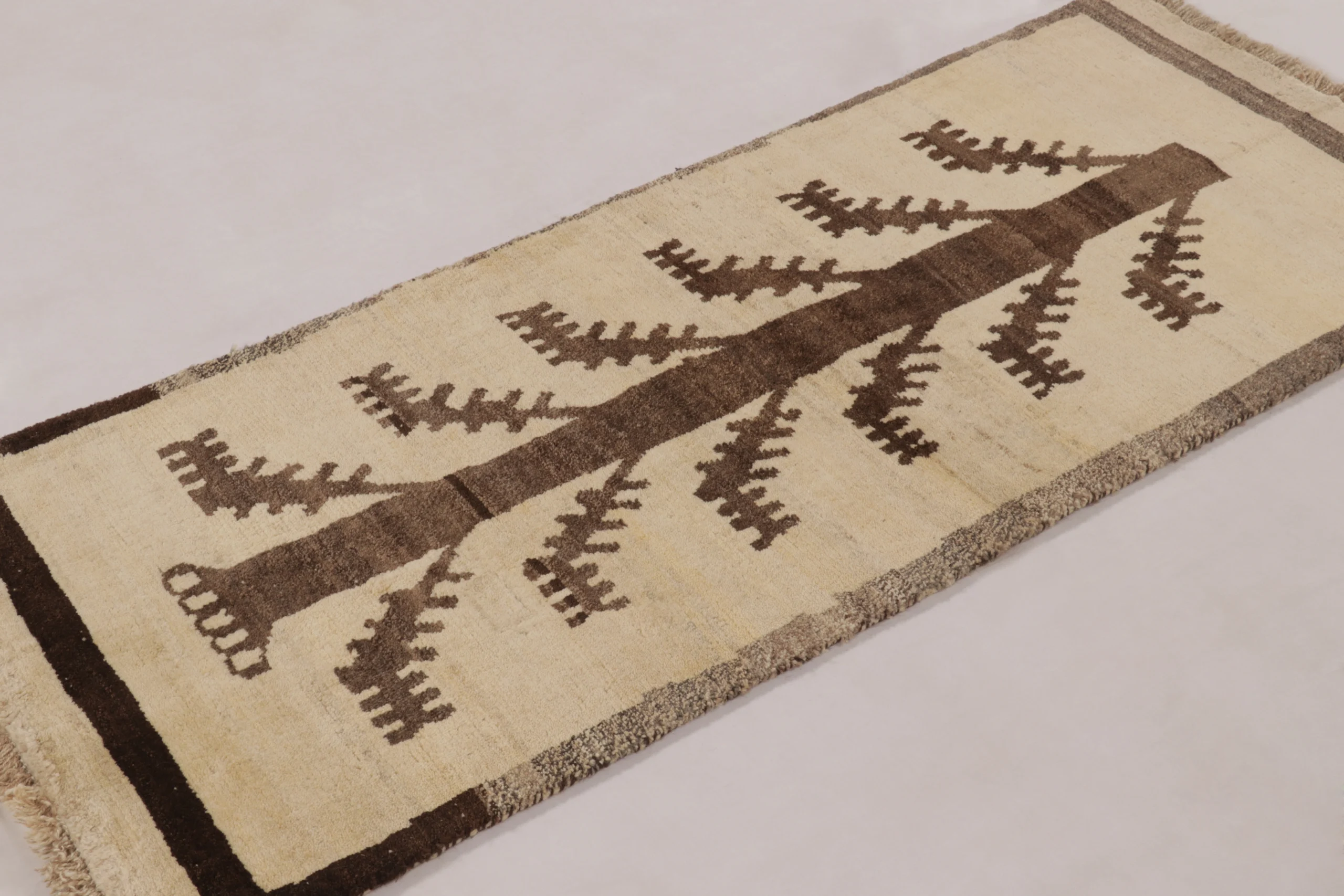Vintage Persian Gabbeh Tribal Runner Rug
